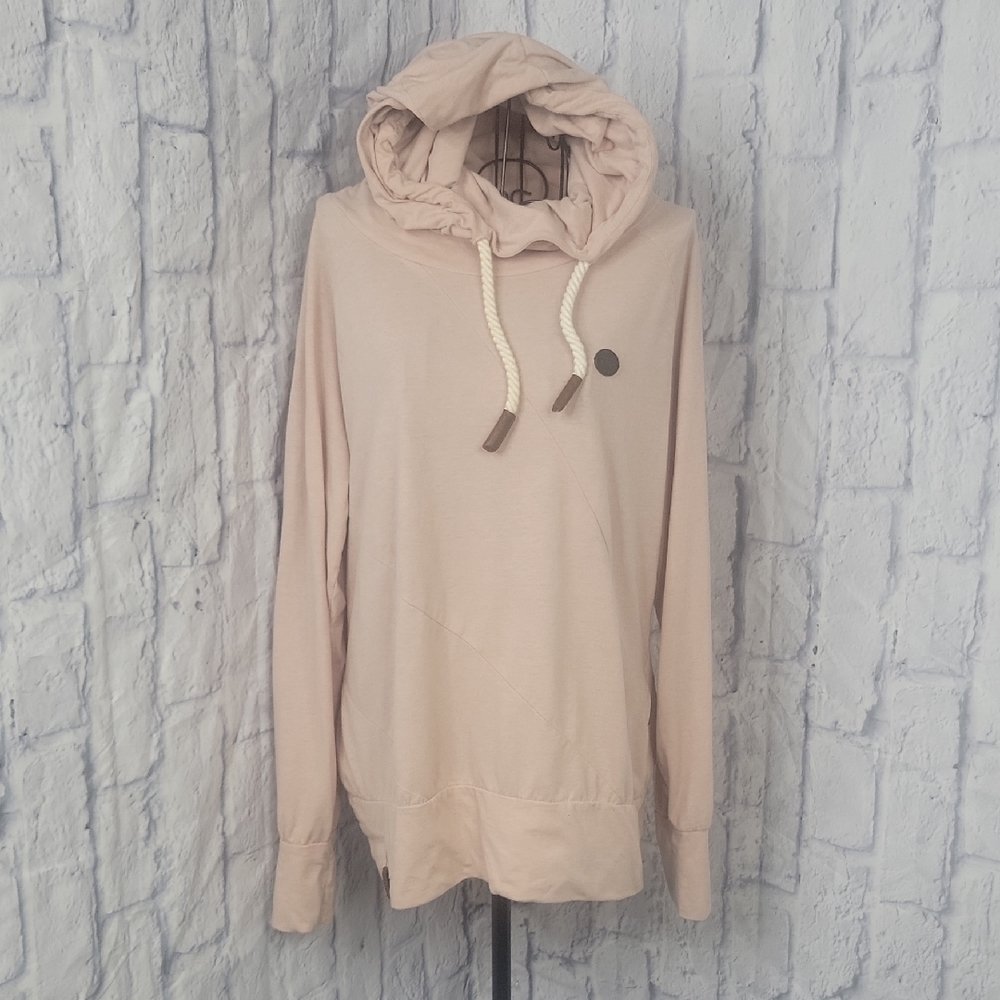 Naketano Brave New World Women's Hoodie in Light Pink Size‎ Large